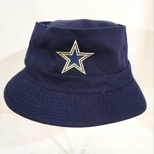 Dallas Cowboys Men's Vintage New Era Navy Blue Main Bucket Hat Front Logo Star